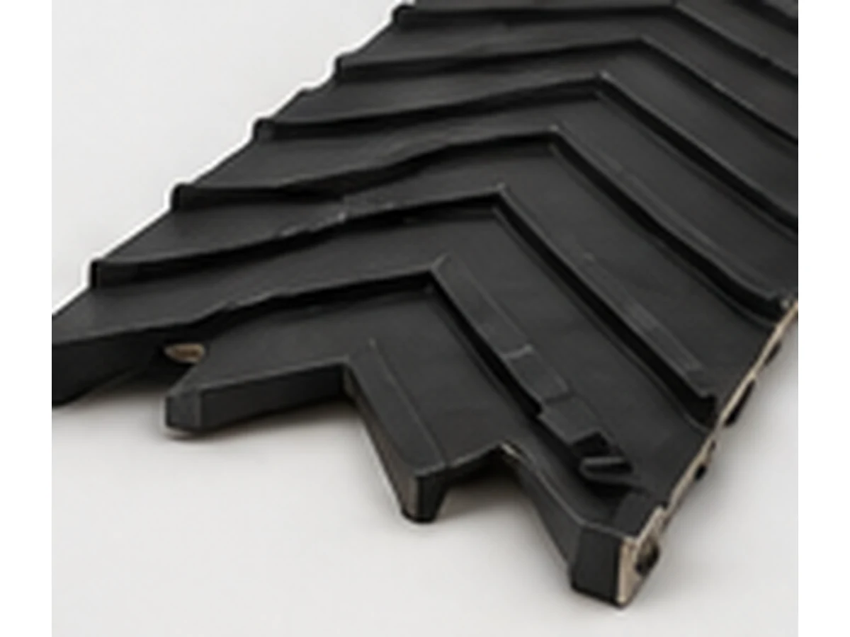 Chevron Conveyor Belt side and profile detail
