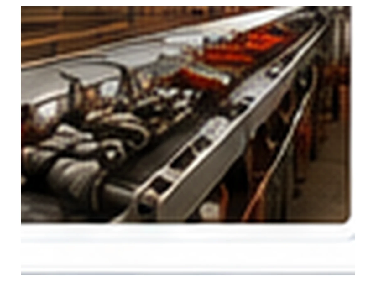 Tobacco Conveyor Belt — installed on an industrial conveyor